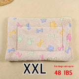 Manta rectangular para mascotas, resistente a la suciedad y para todas las estaciones - Cómoda cama con estampado de pata de perro y corazón (1 unidad)