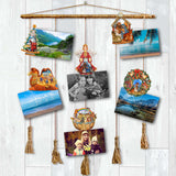 Nativity Decorative Wooden Clip-on Ornaments Set of 6 by G. Debrekht - Nativity Holiday Decor - 8090133C-S6