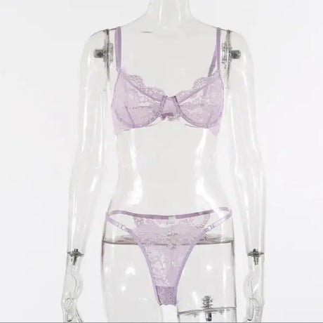 Ladies Underwire Lace Lingerie Suit Fashion - Lootquake