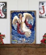 Arte mural de madera "Pieza en la Tierra" de D. Gelsinger - Decoración navideña - 95663B08