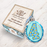 Adorno de cristal de mercurio en miniatura para 4 años de G. DeBrekht - Decoración infantil Love Family - 770004