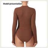 Women's Fashion Simple Solid Color Bodysuit - Lootquake