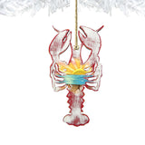 Adornos rústicos de madera con forma de langosta de G. DeBrekht - Decoración navideña costera - 8198538