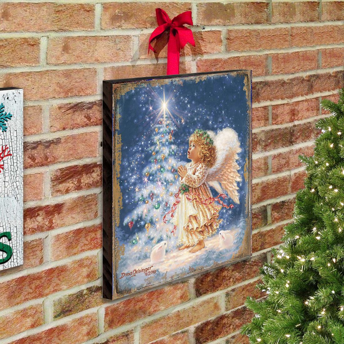 My Christmas Wish Art Wooden Wall Art by D. Gelsinger - Nativity Holiday Decor - 95656B-0703