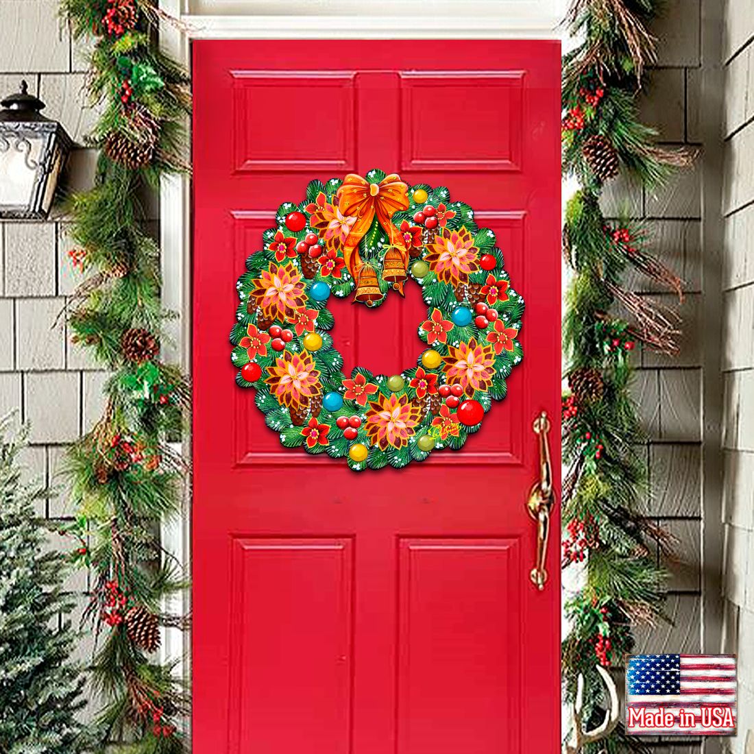 Christmas Holiday Door Wreath by G. DeBrekht - Christmas Decor - 8185307H
