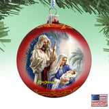 Holy Night Glass Ornament Limited Edition by D. Gelsinger - Nativity Holiday Decor - 73894R-DG