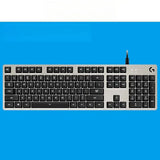 G413 Gaming Electronic Sports Mechanical Keyboard Desktop Backlight 104 Key Metal Panel - Lootquake