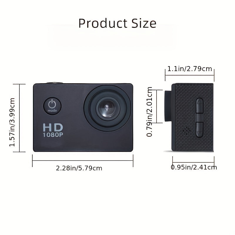 Cámara de acción Wifi (batería integrada de 900 mAh) Cámara subacuática de ultraalta definición con gran angular de 140 grados y alcance de 30 m. Cámara de 98 pies con tarjeta TF de 32 GB. Ideal para Acción de Gracias y Navidad.
