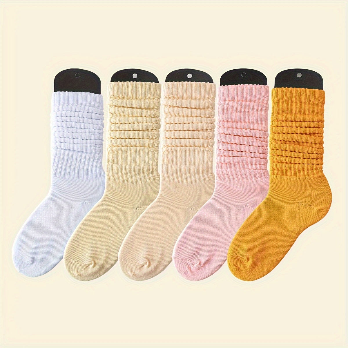 Conjunto de 3 pares de calcetines de media pantorrilla modernos para mujer, de punto liso, suaves y transpirables, tallas grandes (0XL-2XL).