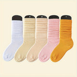 Conjunto de 3 pares de calcetines de media pantorrilla modernos para mujer, de punto liso, suaves y transpirables, tallas grandes (0XL-2XL).