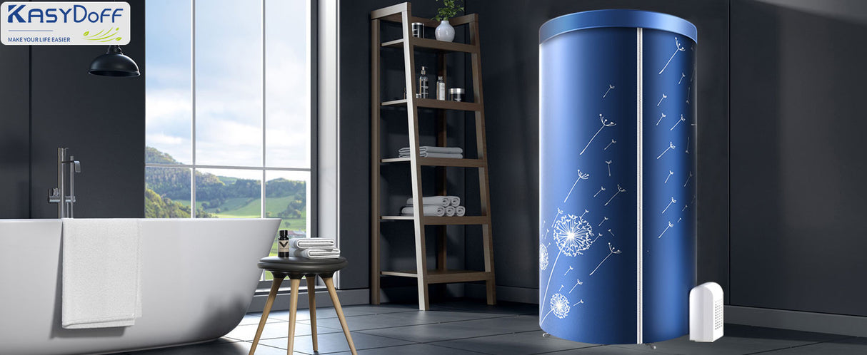 Secadora de ropa eléctrica portátil, tendedero calefactable de 1000 W, secadora de ropa de viaje con temporizador, secadora de ropa eléctrica