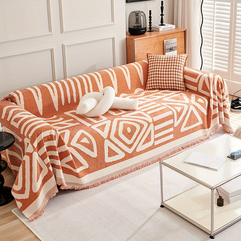 Funda de sofá estilo bohemio, antiarañazos para mascotas, antideslizante, para dormitorio, sala de estar, decoración del hogar, manta de sofá
