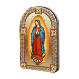 Lady of Guadalupe Wooden Gold Plated Religious Christian Sacred Icon - Inspirational Icon Decor - 86032