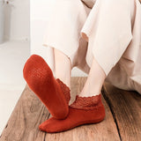 8 pares de calcetines de encaje en contraste, suaves, cómodos y antideslizantes hasta el tobillo, medias y calcetería para mujer.