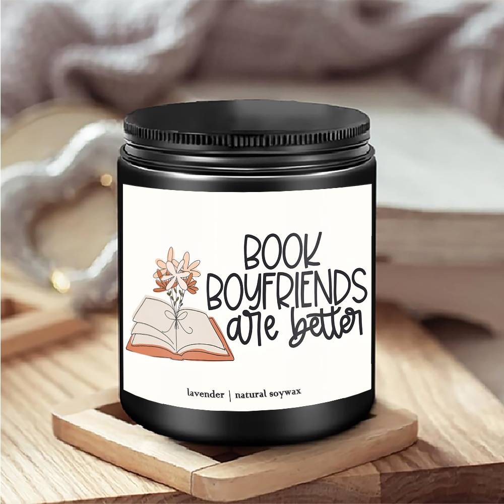 Sweet Book Lover Gift For Bookworm Bestfriend Her Him Gf Bf Girl Boy Women Man Gag Fun Cool Trendy Stuff Birthday Christmas Thanksgiving Anniversary Graduation Idea 2024 Unique Ornament Decor Lavender Scented Candle Small Box