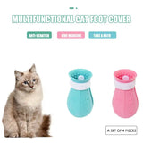 Adjustable Cat Foot Claw Cover Anti-Scratch Prickly Nail Glove Cat Boots For Cats Only, Anti-Scratch Cat Feet Claw Covers Adjustable Prickly Anti-Off Shoes Nail Glove - Lootquake