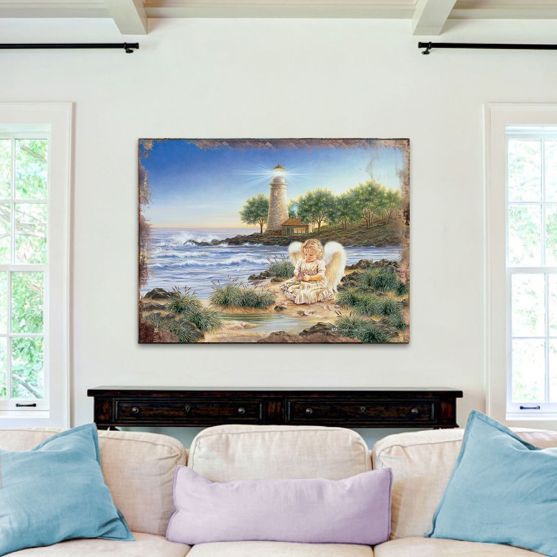 Arte mural de madera "A Little Joy Art" de D. Gelsinger - Decoración navideña - 95653B-9906