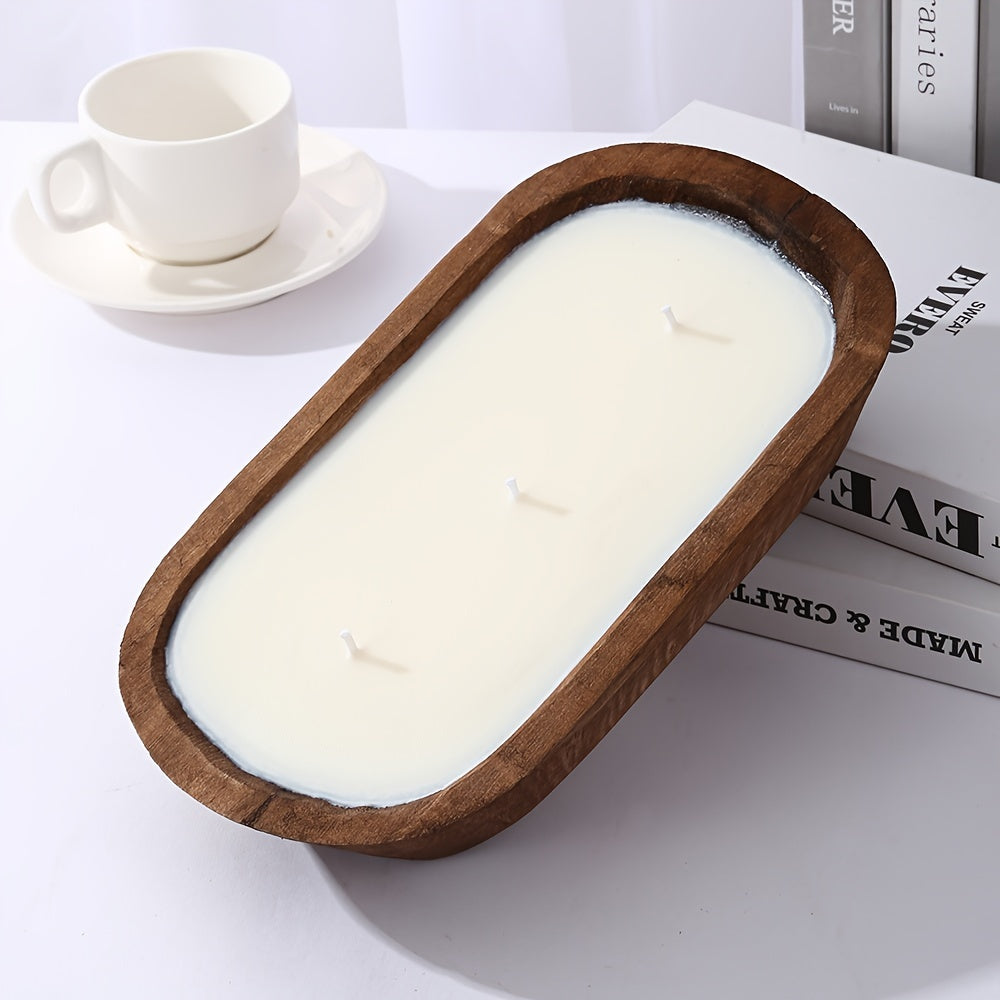 A Scented Candle with a Unique And Fresh Aroma, Made from Soy Wax And Presented in a Wooden Boat-Shaped Container. It Is Perfect for Homes, Hotels, And Upscale Restaurants. Widely Used to Create a Romantic And Warm Atmosphere