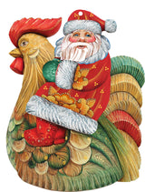 Decoración navideña para puerta con gallo de Papá Noel de G. DeBrekht - Decoración navideña con muñeco de nieve de Papá Noel - 8111340H