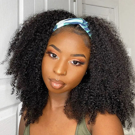 200 Curly Headbandwig Human Hair Wigs - Lootquake