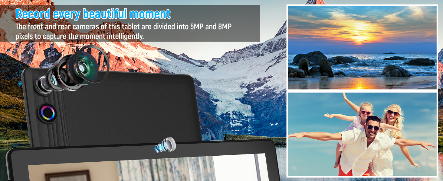 Tableta Android A10L de 10 pulgadas, 12 GB de RAM, 64 GB de ROM, pantalla táctil IPS HD con teclado, estuche, ratón y lápiz óptico, kit de tableta 8 en 1