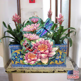 Dragonflies and Water Lilies Wildlife Wall Decor - D. Gelsinger - Wildlife Holiday Decor - 8461065H-DG