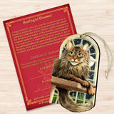 Adornos de madera de gato verde Stargazer de Laura Seeley - Decoración para perros y gatos - 8512070-LS