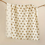 1pc Soft and Breathable Baby Muslin Swaddle Blanket for Boys and Girls - Cute Print Design - Perfect Newborn Baby Gift for Christmas