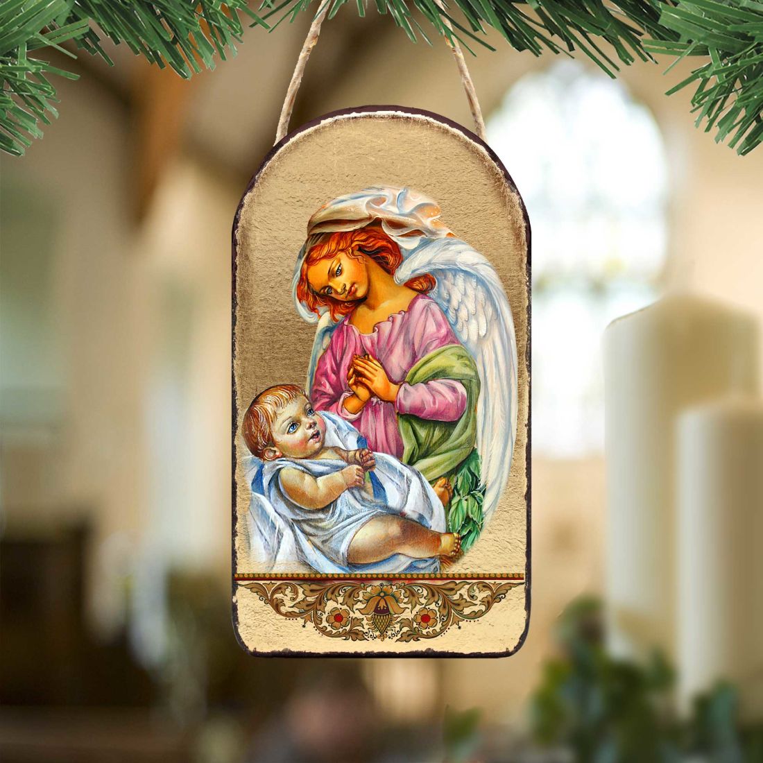 Blessing Angels Religious Christian Sacred Icon Ornament - Inspirational Icon Decor - 87028