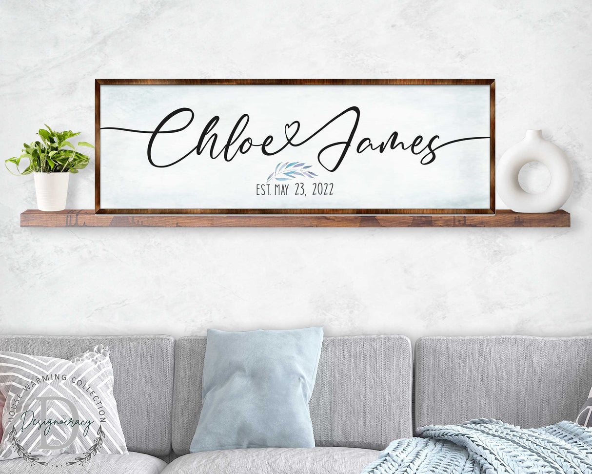 Personalized Family Names - Wooden Wedding Gift - Wall Art - Home Warming Gift - Anniversary Present - Contemporary Gift - Living Room Art - 310319