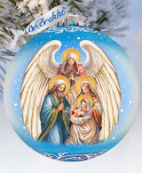 Adorno de cristal grande para la Natividad con la Divina Presencia del Ángel, de G. Debrekht - Decoración navideña - 73934