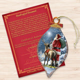 Starry Night Santa Cone Wooden Ornaments by Gelsinger - Christmas Santa Snowman Decor - 8041119-1713