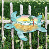 Sea Turtle Coastal Door Decor by G. DeBrekht - Coastal Holiday Decor - 8198518H