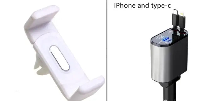 Metal Car Charger 100W Super Fast Charging Car Cigarette Lighter USB And TYPE-C Adapter - Lootquake