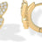 Fashion Copper Inlaid Zirconium Butterfly Ear Ring Niche - Lootquake