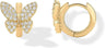 Fashion Copper Inlaid Zirconium Butterfly Ear Ring Niche - Lootquake