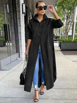 Long-sleeved Casual Shirts And Dresses With Multiple Wear Methods. - Lootquake