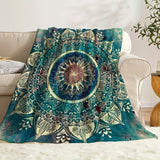 Manta de mandala bohemia suave y lujosa: visualmente impactante y acogedora: ¡regalo ideal para niños, niñas y adultos en cumpleaños, días festivos y celebraciones de Ramadán!