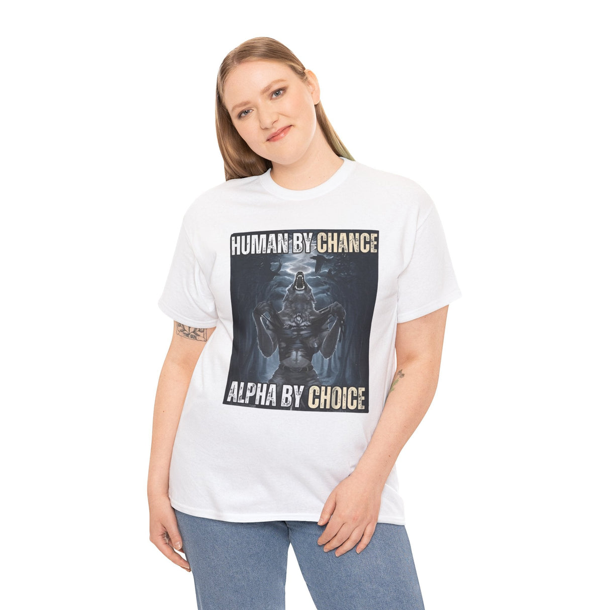 Human By Chance, Alpha By Choice Funny Meme Shirt – Bold Statement Tee for Humor Fans
