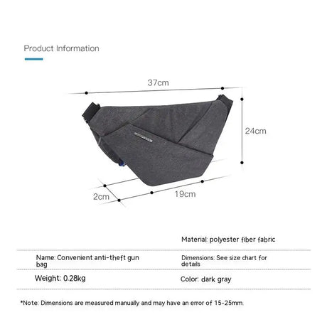 Digital Storage Canvas Chest Bag Crossbody Multi-functional Business Close Shoulder Anti-theft Package - Lootquake