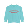 Customizable Unisex Garment-Dyed Sweatshirt, Personalized Gift, Cozy Streetwear, Casual Outfit, Unique Design Sweatshirt