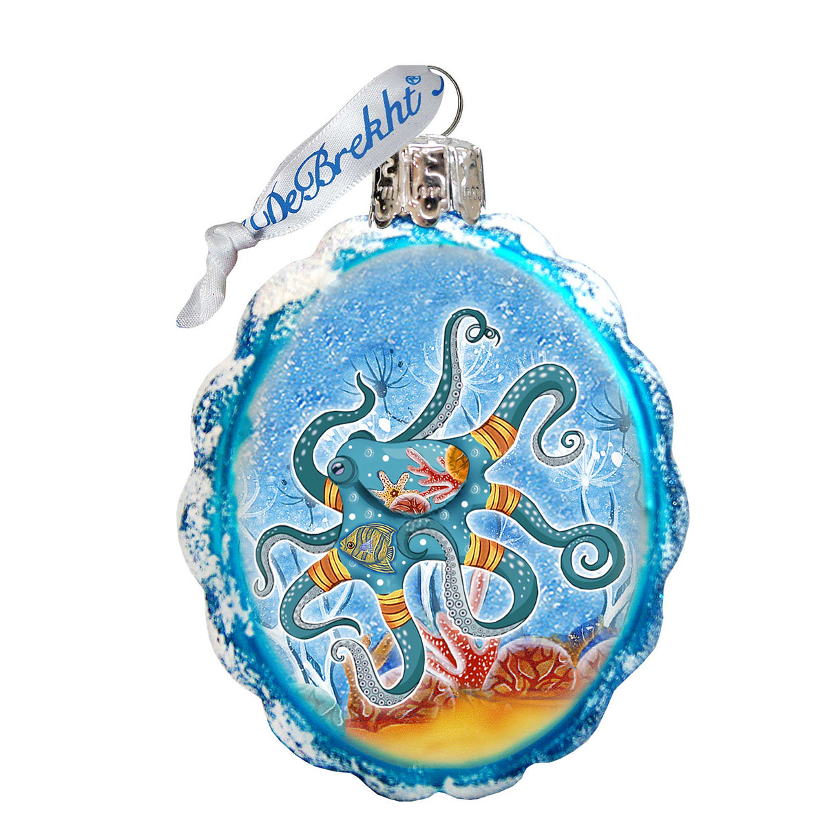 Octopus Mercury Glass Ornament by G. DeBrekht - Coastal Holiday Décor - 777374