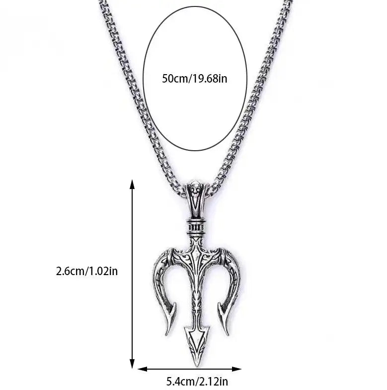 Sea King Trident Cross Border Necklace Pendant - Lootquake
