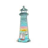 Lighthouse Sailboat Coastal Door Decor by G. DeBrekht - Coastal Holiday Decor - 8198526-2H