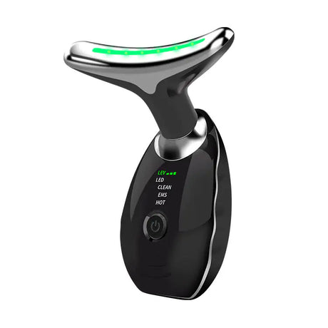 Beauty Facial Massager, 7 Color Wavy Acne Beauty Microcurrent Facial Device Skin Firming for Face Neck Beauty Device, - Lootquake