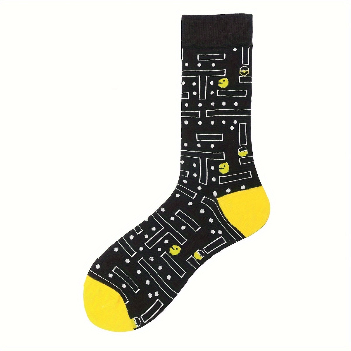 Arcade Game Print Socks, Trendy & Sports Mid Tube Socks, Women's Stockings & Hosiery