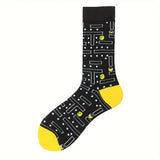 Arcade Game Print Socks, Trendy & Sports Mid Tube Socks, Women's Stockings & Hosiery