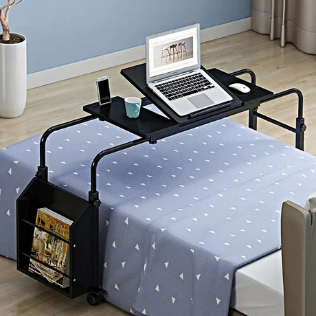 Adjustable Laptop Cart Mobile Computer Desk Overbed Writing Table with Wheels 02# - Lootquake