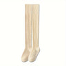 2 Pairs Solid Thigh High Stockings, Slim Fit Knitted Over The Knee Socks, Women's Stockings & Hosiery