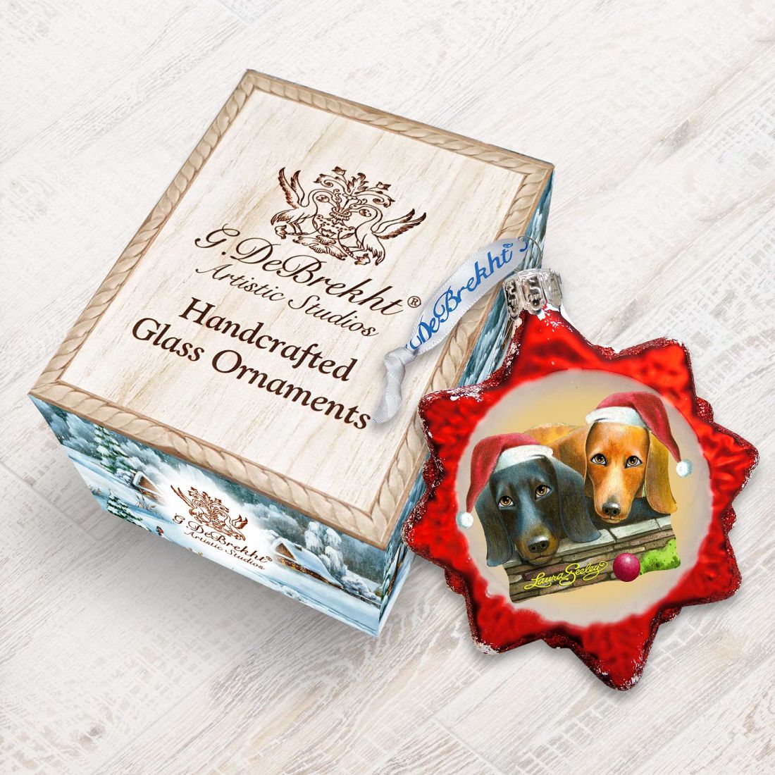 Where's The Ball Mercury Glass Ornament by Laura Seeley - Pets Dog and Cats Decor - 779216-LS